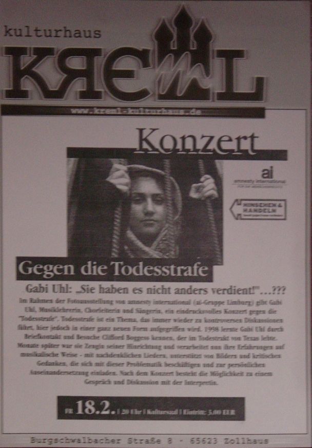 Plakat Konzert Zollhaus